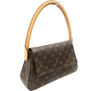 Louis Vuitton Looping Handbag Shoulder Bag Brown Monogram